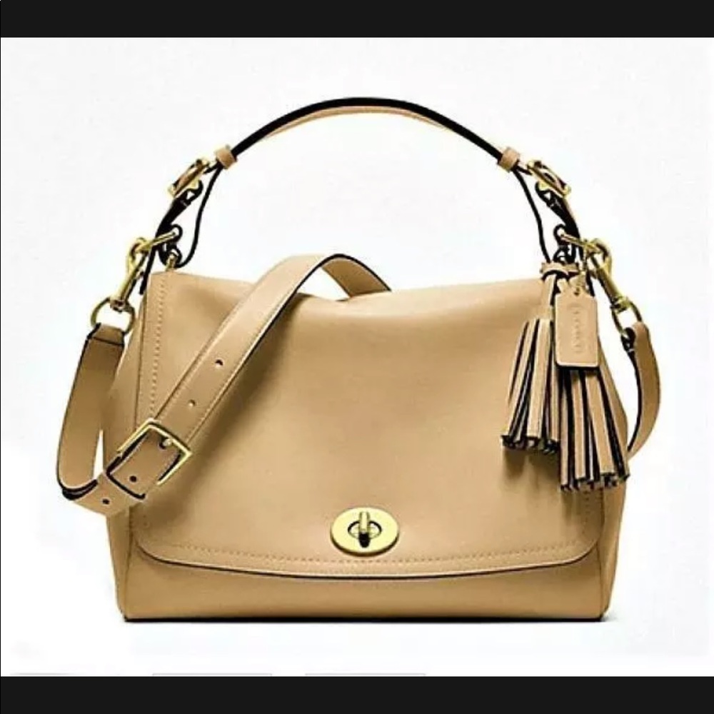 Coach Legacy Tan Sand Leather Romy Top Handle Bag